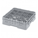 CAMBRO 16S318-151 - Cesta de lavado 16 comp. 1 altura - 10,9 cm Ø máx. - alt. máx. 9,4 cm - 50 x 50 x 14,3 cm - Gris claro