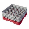 CAMBRO 16S638-163 - Cesta de lavado 16 comp. 3 alturas - 10,9 cm Ø máx. - alt. máx. 17,6 cm - 50 x 50 x 22,5 cm - Rojo