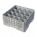 CAMBRO 16S638-151 - Cesta de lavado 16 comp. 3 alturas - 10,9 cm Ø máx. - alt. máx. 17,6 cm - 50 x 50 x 22,5 cm - Gris claro