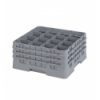 CAMBRO 16S738-151 - Cesta de lavado 16 comp. 3 alturas - 10,9 cm Ø máx. - alt. máx. 20 cm - 50 x 50 x 22,5 cm - Gris claro