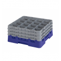 CAMBRO 16S738-186 - Cesta de lavado 16 comp. 3 alturas - 10,9 cm Ø máx. - alt. máx. 20 cm - 50 x 50 x 22,5 cm - Azul marino