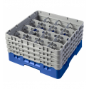 CAMBRO 16S800-168 - Cesta de lavado 16 comp. 4 alturas - 10,9 cm Ø máx. - alt. máx. 21,7 cm - 50 x 50 x 26,7 cm - Azul