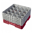 CAMBRO 16S800-416 - Cesta de lavado 16 comp. 4 alturas - 10,9 cm Ø máx. - alt. máx. 21,7 cm - 50 x 50 x 26,7 cm - Arándano