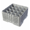 CAMBRO 16S800-151 - Cesta de lavado 16 comp. 4 alturas - 10,9 cm Ø máx. - alt. máx. 21,7 cm - 50 x 50 x 26,7 cm - Gris claro