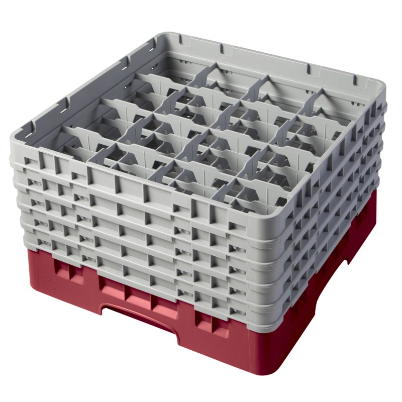 CAMBRO 16S958-416 - Washing basket 16 comp. 5 heights - 10.9 cm Ø max. - height. max. 25.8 cm - 50 x 50 x 30.8 cm - Blueberry