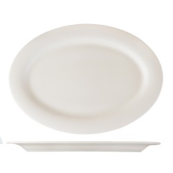 Fuente oval porcelana Blanco Glubel 38x28 cm. B'GHEST 01170015 (6 unidades)
