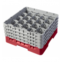 CAMBRO 20S800-163 - Cesta de lavado 20 comp. 4 alturas - 9,84 cm Ø máx. - alt. máx. 21,7 cm - 50 x 50 x 26,7 cm - Rojo