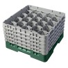 CAMBRO 20S958-119 - Washing basket 20 comp. 5 heights - 9,84 cm Ø max. - height. max. 25.8 cm - 50 x 50 x 30.8 cm - Sherwood Gre