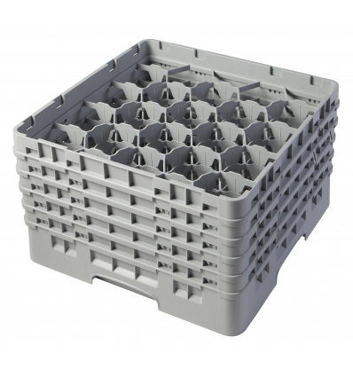 CAMBRO 20S958-151 - Cesta de lavado 20 comp. 5 alturas - 9,84 cm Ø máx. - alt. máx. 25,8 cm - 50 x 50 x 30,8 cm - Gris claro