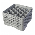 CAMBRO 20S958-151 - Cesta de lavado 20 comp. 5 alturas - 9,84 cm Ø máx. - alt. máx. 25,8 cm - 50 x 50 x 30,8 cm - Gris claro