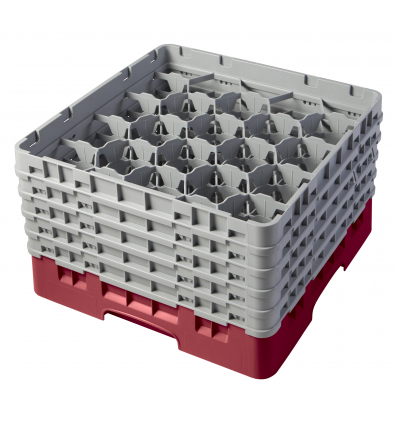 CAMBRO 20S958-416 - Cesta de lavado 20 comp. 5 alturas - 9,84 cm Ø máx. - alt. máx. 25,8 cm - 50 x 50 x 30,8 cm - Arándano