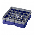 CAMBRO 25S318-186 - Cesta de lavado 25 comp. 1 altura - 8,7 cm Ø máx. - alt. máx. 9,4 cm - 50 x 50 x 14,3 cm - Azul marino