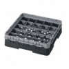 CAMBRO 25S318-110 - Cesta de lavado 25 comp. 1 altura - 8,7 cm Ø máx. - alt. máx. 9,4 cm - 50 x 50 x 14,3 cm - Negro