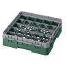 CAMBRO 25S318-119 - Washing basket 25 comp. 1 height - 8.7 cm Ø max. - height. max. 9.4 cm - 50 x 50 x 14.3 cm - Sherwood Green