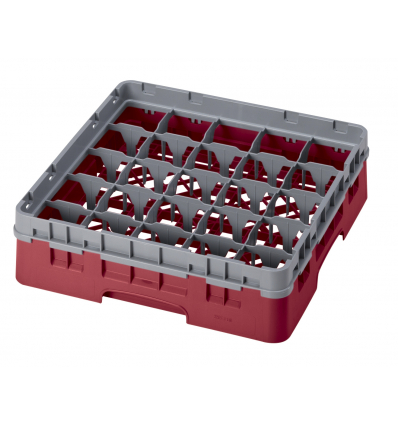 CAMBRO 25S318-416 - Cesta de lavado 25 comp. 1 altura - 8,7 cm Ø máx. - alt. máx. 9,4 cm - 50 x 50 x 14,3 cm - Arándano