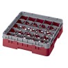 CAMBRO 25S318-416 - Panier de lavage 25 comp. 1 hauteur - 8,7 cm Ø max. - alt. max. 9,4 cm - 50 x 50 x 14,3 cm - Canneberge