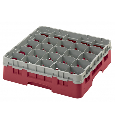 CAMBRO 25S418-416 - Cesta de lavado 25 comp. 1 altura - 8,7 cm Ø máx. - alt. máx. 11,8cm - 50 x 50 x 14,3 cm - Arándano