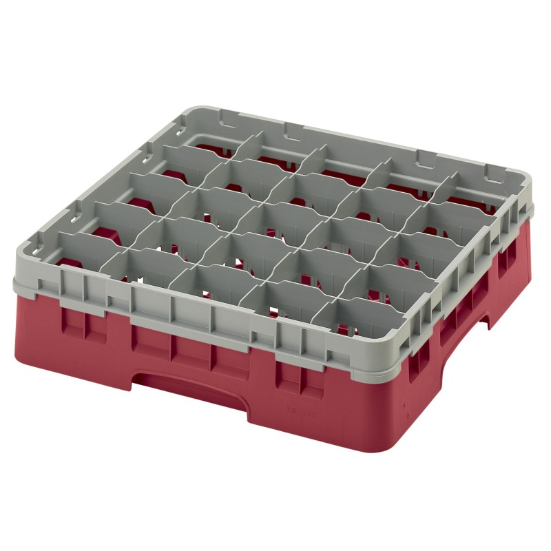 CAMBRO 25S418-416 - Washing basket 25 comp. 1 height - 8.7 cm Ø max. - height. max. 11.8cm - 50 x 50 x 14.3 cm - Blueberry