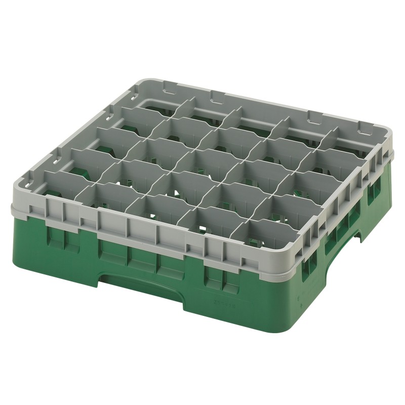 CAMBRO 25S418-119 - Washing basket 25 comp. 1 height - 8.7 cm Ø max. - height. max. 11.8cm - 50 x 50 x 14.3 cm - Sherwood Green