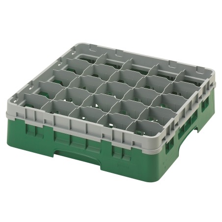 CAMBRO 25S418-119 - Washing basket 25 comp. 1 height - 8.7 cm Ø max. - height. max. 11.8cm - 50 x 50 x 14.3 cm - Sherwood Green