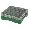 CAMBRO 25S418-119 - Washing basket 25 comp. 1 height - 8.7 cm Ø max. - height. max. 11.8cm - 50 x 50 x 14.3 cm - Sherwood Green