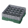 CAMBRO 25S434-119 - Cesta de lavado 25 comp. 2 alturas - 8,7 cm Ø máx. - alt. máx. 13,5 cm - 50 x 50 x 18,4 cm - Verde sherwood