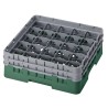 CAMBRO 25S434-119 - Washing basket 25 comp. 2 heights - 8,7 cm Ø max. - height. max. 13.5 cm - 50 x 50 x 18.4 cm - Sherwood Gree