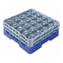 CAMBRO 25S534-168 - Cesta de lavado 25 comp. 2 alturas - 8,7 cm Ø máx. - alt. máx. 14,9 cm - 50 x 50 x 18,4 cm - Azul