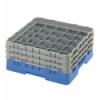 CAMBRO 25S638-168 - Cesta de lavado 25 comp. 3 alturas - 8,7 cm Ø máx. - alt. máx. 17,6 cm - 50 x 50 x 22,5 cm - Azul