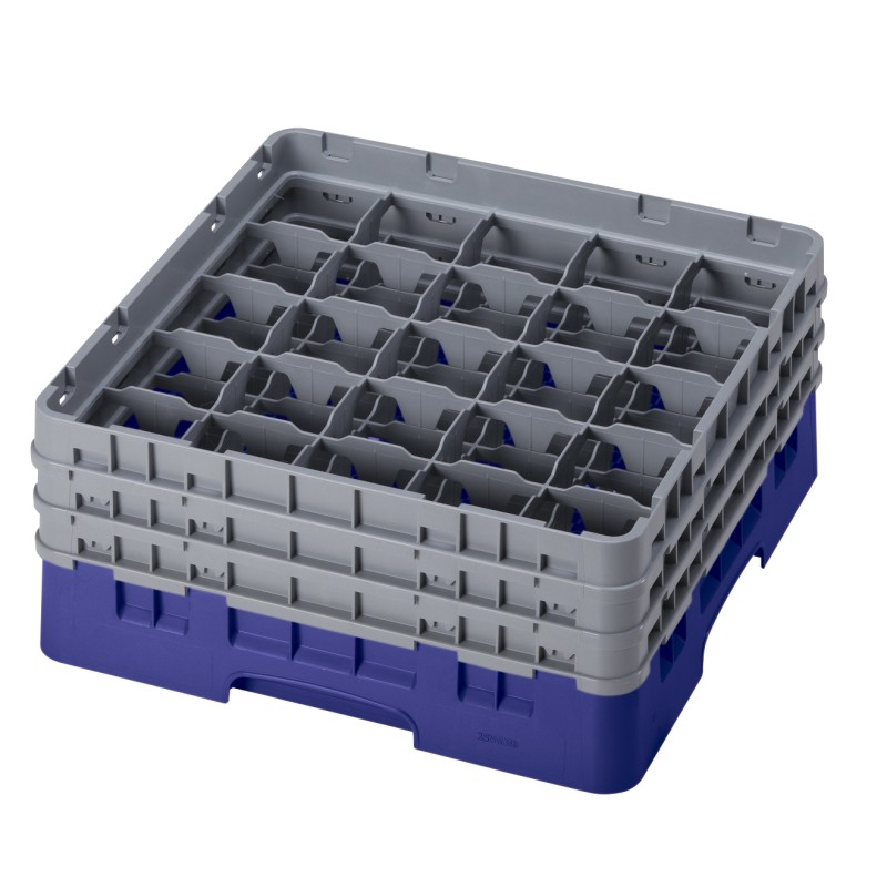 CAMBRO 25S638-186 - Washing basket 25 comp. 3 heights - 8,7 cm Ø max. - height. max. 17.6 cm - 50 x 50 x 22.5 cm - Navy blue