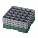 CAMBRO 25S738-119 - Cesta de lavado 25 comp. 3 alturas - 8,7 cm Ø máx. - alt. máx. 20 cm - 50 x 50 x 22,5 cm - Verde sherwood