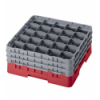 CAMBRO 25S738-163 - Cesta de lavado 25 comp. 3 alturas - 8,7 cm Ø máx. - alt. máx. 20 cm - 50 x 50 x 22,5 cm - Rojo