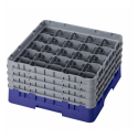 CAMBRO 25S800-186 - Cesta de lavado 25 comp. 4 alturas - 8,7 cm Ø máx. - alt. máx. 21,7 cm - 50 x 50 x 26,7 cm - Azul marino