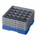 CAMBRO 25S800-168 - Cesta de lavado 25 comp. 4 alturas - 8,7 cm Ø máx. - alt. máx. 21,7 cm - 50 x 50 x 26,7 cm - Azul