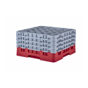 CAMBRO 25S900-163 - Cesta de lavado 25 comp. 4 alturas- 8,7 cm Ø máx. - alt. máx. 24,1 cm - 50 x 50 x 26,7 cm - Rojo