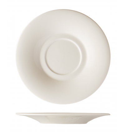 Platillo para taza de consomé porcelana Glubel 18 cm. B'GHEST 01170094 (6 unidades)