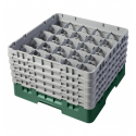 CAMBRO 25S958-119 - Cesta de lavado 25 comp. 5 alturas - 8,7 cm Ø máx. - alt. máx. 25,8 cm - 50 x 50 x 30,8 cm - Verde sherwood