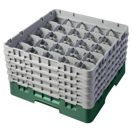 CAMBRO 25S958-119 - Washing basket 25 comp. 5 heights - 8,7 cm Ø max. - height. max. 25.8 cm - 50 x 50 x 30.8 cm - Sherwood Gree