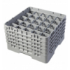 CAMBRO 25S958-151 - Cesta de lavado 25 comp. 5 alturas - 8,7 cm Ø máx. - alt. máx. 25,8 cm - 50 x 50 x 30,8 cm - Gris claro