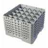 CAMBRO 25S1114-151 - Cesta de lavado 25 comp. 6 alturas - 8,7 cm Ø máx. - alt. máx. 29,9 cm - 50 x 50 x 34,9 cm - Gris claro