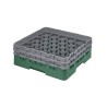 CAMBRO 30S434-119 - Washing basket 30 comp. 2 heights - 7,84 cm Ø max. - height. max. 13.5 cm - 50 x 50 x 18.4 cm - Sherwood Gre