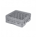 CAMBRO 30S434-151 - Cesta de lavado 30 comp. 2 alturas - 7,84 cm Ø máx. - alt. máx. 13,5 cm - 50 x 50 x 18,4 cm - Gris claro