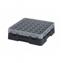 CAMBRO 36S418-110 - Cesta de lavado 36 comp. 1 altura - 7,2 cm Ø máx. - alt. máx. 11,8 cm - 50 x 50 x 14,3 cm - Negro