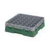CAMBRO 36S418-119 - Washing basket 36 comp. 1 height - 7,2 cm Ø max. - height. max. 11.8 cm - 50 x 50 x 14.3 cm - Sherwood Green