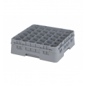 CAMBRO 36S418-151 - Cesta de lavado 36 comp. 1 altura - 7,2 cm Ø máx. - alt. máx. 11,8 cm - 50 x 50 x 14,3 cm - Gris claro