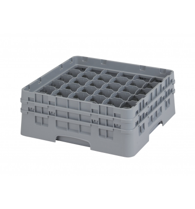 CAMBRO 36S434-151 - Cesta de lavado 36 comp. 2 alturas - 7,2 cm Ø máx. - alt. máx. 13,5 cm - 50 x 50 x 18,4 cm - Gris claro