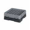 CAMBRO 36S434-110 - Cesta de lavado 36 comp. 2 alturas - 7,2 cm Ø máx. - alt. máx. 13,5 cm - 50 x 50 x 18,4 cm - Negro