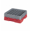 CAMBRO 36S434-163 - Cesta de lavado 36 comp. 2 alturas - 7,2 cm Ø máx. - alt. máx. 13,5 cm - 50 x 50 x 18,4 cm - Rojo