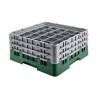 CAMBRO 36S534-119 - Panier de lavage 36 comp. 2 hauteurs - 7,2 cm Ø max. - alt. max. 14,9 cm - 50 x 50 x 18,4 cm - Vert sherwood