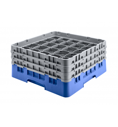 CAMBRO 36S534-168 - Cesta de lavado 36 comp. 2 alturas - 7,2 cm Ø máx. - alt. máx. 14,9 cm - 50 x 50 x 18,4 cm - Azul